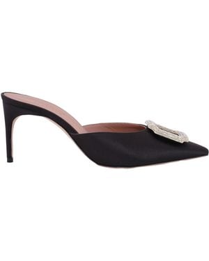 Malone Souliers Mona 70 Satin Mules - Black