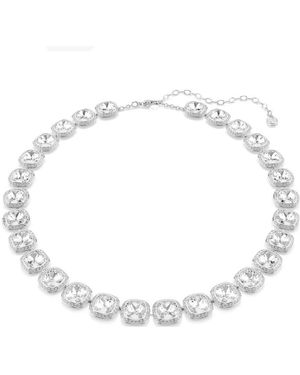 Swarovski Una Angelic Rhodium Plated Crystal Necklace - Metallic