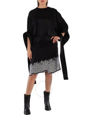 JW Anderson Ladies Glitter-Detail Asymmetric Skirt, Brand Size 10 (Us - Black