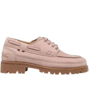 Bally Traper Calf Nubuk Leather Moccasins, Brand Size 36 Us - Pink