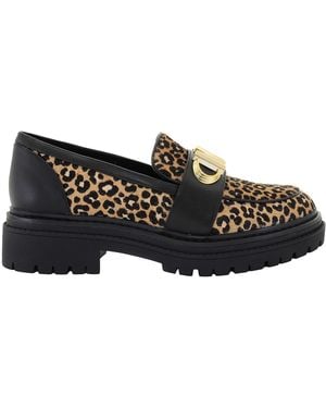 Michael Kors Leopard Print Parker Loafers, Brand Us - Black