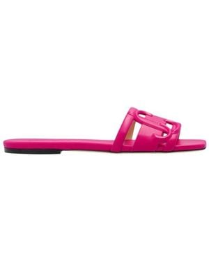 Jimmy Choo Laran Nappa Leather Slides, Brand Size 35 Us - Pink
