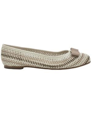 Ferragamo Ferragamo Macrama Varina Ballet Flats - Metallic