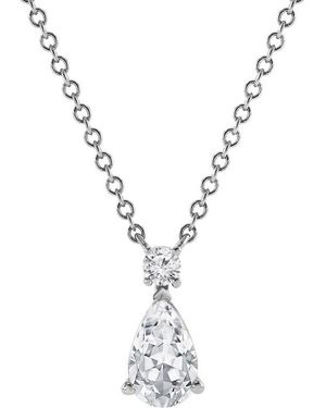 Brilliant Diamond 14Kt 0.75 Carat Lab Grown Diamond Pendant Necklace For - Metallic