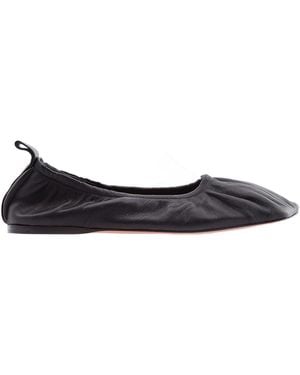 AMINA MUADDI Emma Nappa Ballet Flats - Blue