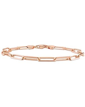 Amour 5Mm Diamond Cut Paperclip Chain Bracelet - Metallic