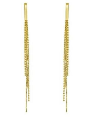 Tresorra 14K Multi-Chain Drop Earrings - Metallic