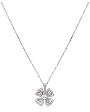 BVLGARI Fiorever 18 Kt Diamond Necklace - Metallic