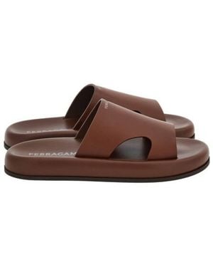 Ferragamo Dolce Open-Toe Sandals - Brown