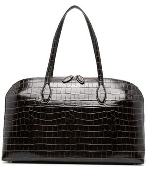 TOTEME Croco Embrossed Day Tote Bag - Black