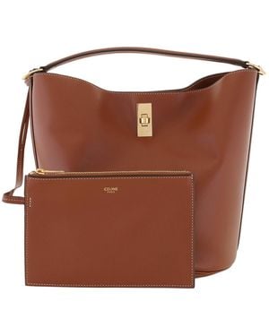 Celine Smooth Calfskin Bucket 16 Bag - Brown