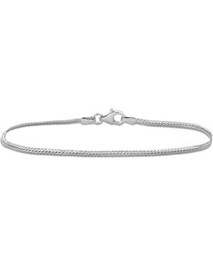 Amour 2Mm Herringbone Chain Bracelet - White