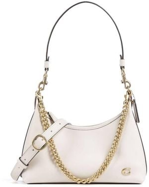COACH Juliet Leather Shoulder Bag 25 - Natural