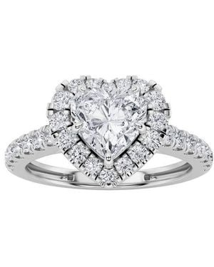 Mure And Co 1.5Ctw Heart Shaped Lab Grown Diamond (F/Vs) Heart Shaped Ring - White