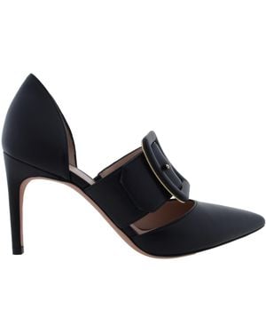 Bally Jessye 85 Buckle Leather Court Shoes - Black