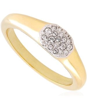 Swarovski Dextera Octagon-Tone Plated Ring, Size 52 - Metallic