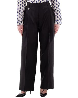 Burberry Wool Silk Pleated Tailored Pants, Brand Size 8 Us - Black
