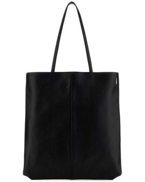 Jil Sander Leather Linea Shopping Bag - Black
