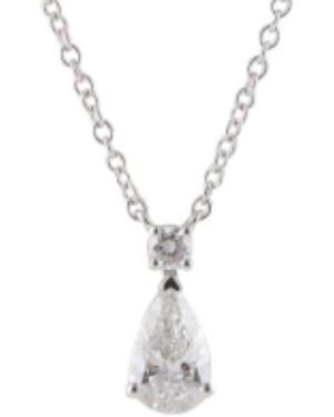 Brilliant Diamond 14Kt 0.50 Carat Lab Grown Diamond Pendant Necklace For - Metallic
