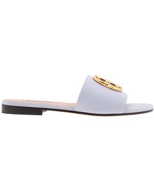 Bally Emblem-Plaque Leather Slides, Brand Size 35 Us - Multicolour
