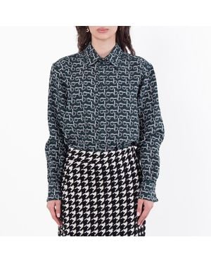 Burberry B-Silk Shirt, Brand Size 6 Us - Blue
