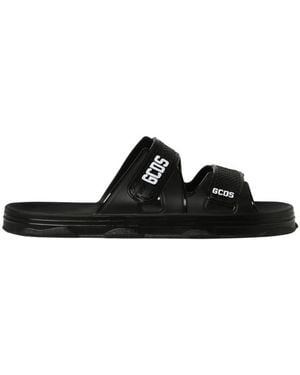 Gcds Logo Rubber Slides, Brand Size 40 Us - Black