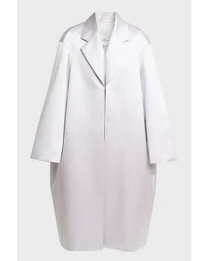Givenchy Lighter Oversized Coccon Coat Lilac, Brand Size 36 (Us - White