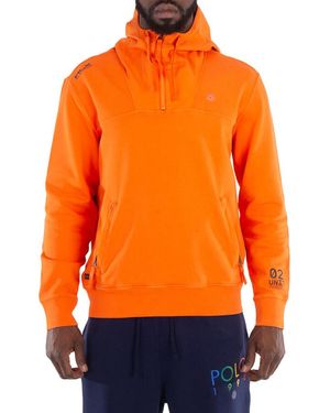 Polo Ralph Lauren Terry Fleece Quarter-Zip Hoodie - Orange