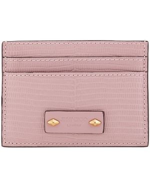Jimmy Choo Lizard Print Umika Card Case - Pink
