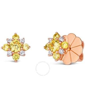 Anna Zuckerman Mini Aster Diamond Crystalline Studs - Metallic