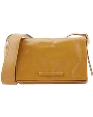 Burberry Trench Patent Leather Crossbody Bag - Yellow