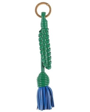 Bottega Veneta Intrecciato Keyring - Green
