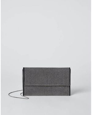 Brunello Cucinelli Ruthenium Ottone Eco Finish Shoulder Bag - Grey