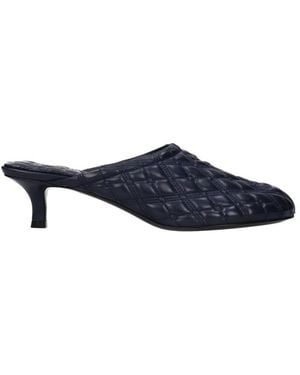 Burberry Ekd Leather Baby Mules, Brand Size 36 Us - Blue