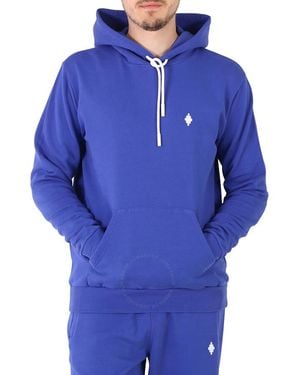 Marcelo Burlon Cross Logo Regular Hoodie - Blue