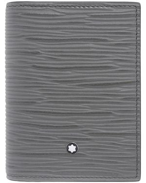 Montblanc Medium 4810 Leather Card Holder - Grey