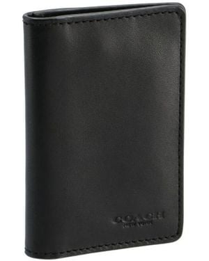 COACH Calf Leather Sport Wallet - Black