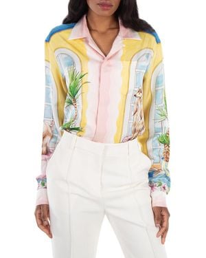 CASABLANCA Ladies Apartement Dans Les Airs Printed Shirt - Multicolour
