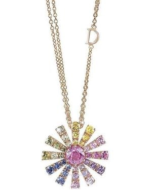 Damiani Margherita 18K Rose Diamond Necklace - Metallic