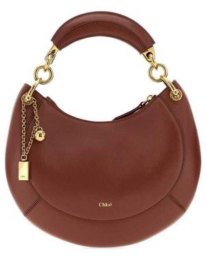 Chloé Brick Leather Chlo Banana Handbag Blushybrown