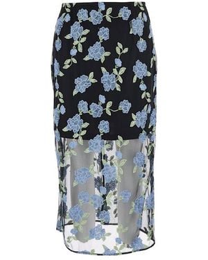 ROTATE BIRGER CHRISTENSEN Mesh Midi Pencil Skirt - Grey