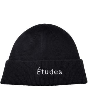 Etudes Studio Wool-Blend Logo Beanie - Blue