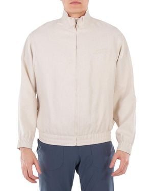 Gcds Linen Blend Logo Tracktop, Brand Size 50 (Us - White