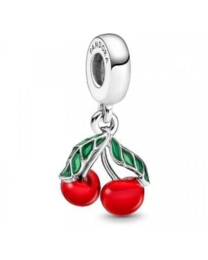 PANDORA Asymmetrical Cherry Fruit Dangle Charm - Red