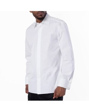 Saint Laurent Col Monsieur Button Down Shirt, Brand Size 40 (Neck - White