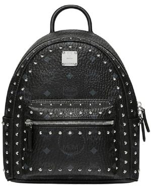 MCM Mini Visetos Stark Backpack - Black