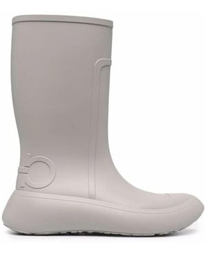 Ferragamo Gancini-Detail Boots - Grey