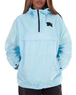 Burberry Etton Ekd Applique Nylon Jacket, Brand Size 10 Us - Blue