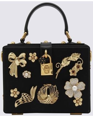 Dolce & Gabbana Dolce & Gabbana And Satin Dolce Box Top Handle Bag - Black