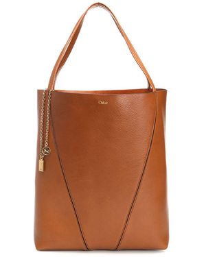 Chloé Large Spin Tote Bag - Brown